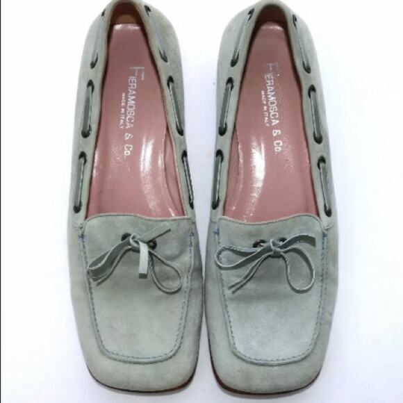 Fieramosca Italy Square Toe Suede Driving Mocs - Picture 4 of 7